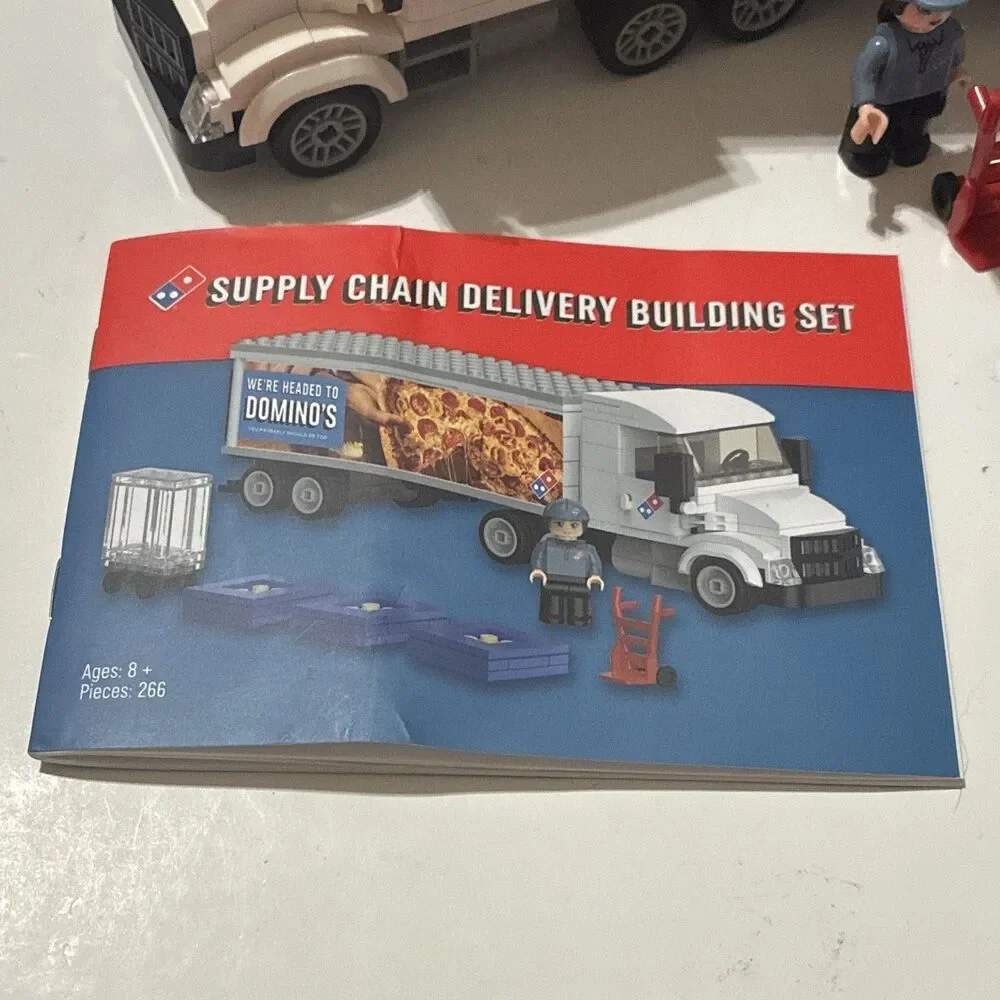 Domino’s Supply Chain Delivery Building Set 266pc Pizza Truck Complete Box